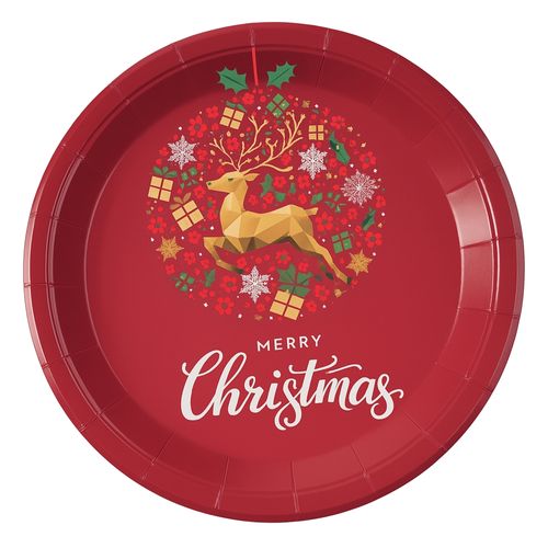 Plato Holiday Time navideño - 10 Pzas