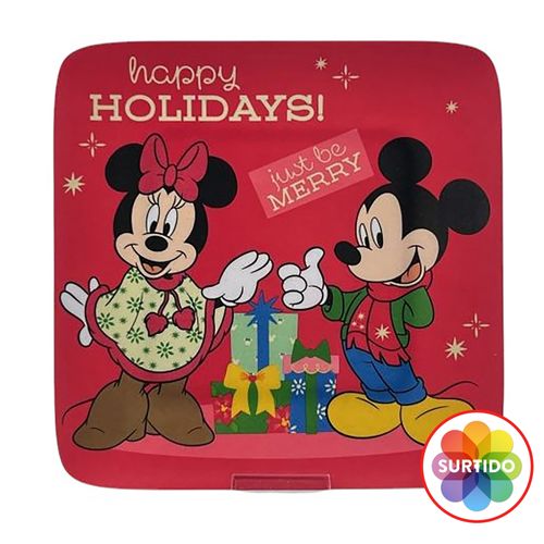 Plato Disney cuadrado navideño de melamina - 10 pulgadas