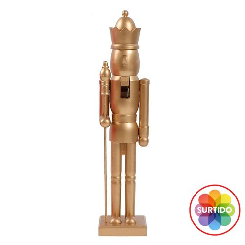 Cascanuez De Madera Holiday Time Colores Básicos - 40 cm