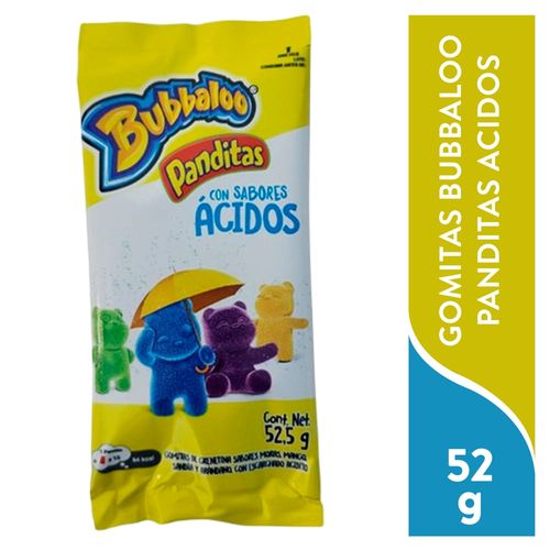 Gomita Bubbaloo Panditas Acidos 52.5g