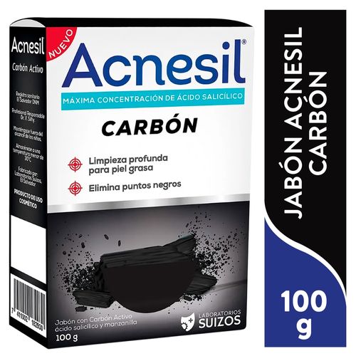Jabon Acnesil Carbon 100g