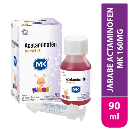 Jarabe Actaminofen Mk 160mg 90ml