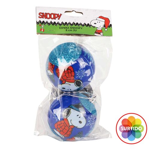 Esfera Peanuts Snoopy Decorativas 8 cm - 2 Uds