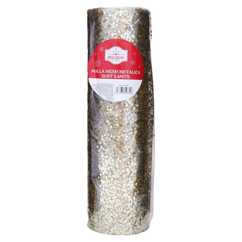 Malla Holiday Time Mesh Metalica Surtido - 5.4 m