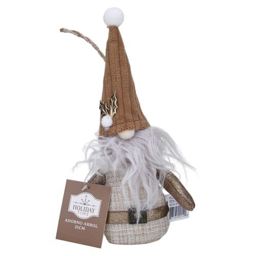 Adorno Holiday Time árbol figuras de tela navideñas - 16 cm