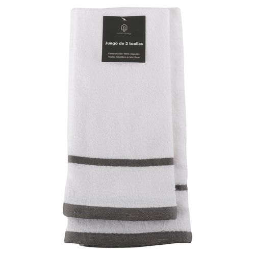 Set De Toallas 2 Piezas 40X60Cm Y 50X7
