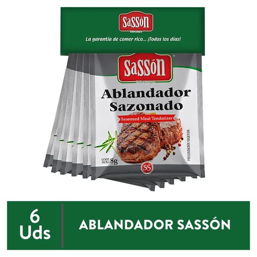Ablandador Sasson Sobre 6 Pack - 48 g