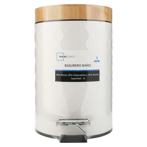 Basurero Metalico Mainstays 3 Litros