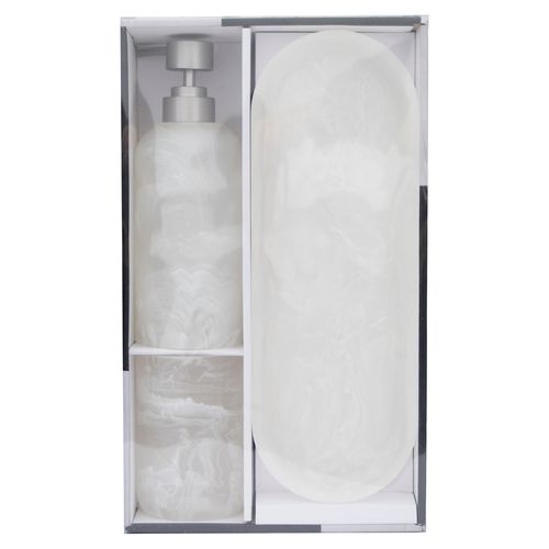 Set De 3 Accesorios De Bano De Poliresin