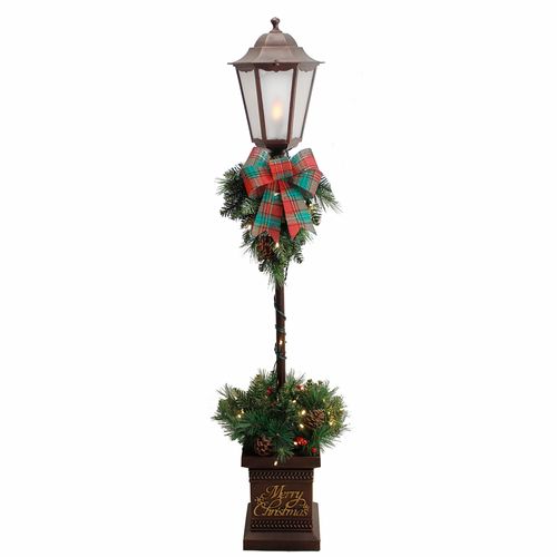 Adorno Holiday Time farol iluminado con base - 122 cm