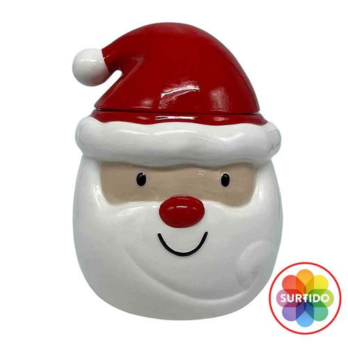 Galletero Holiday Time de cerámica con diseño navideño surtido