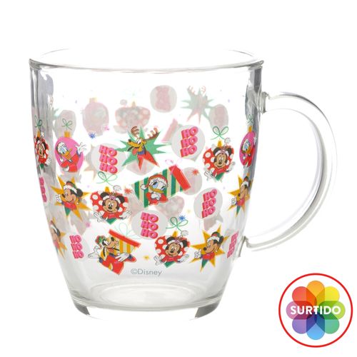 Jarra Disney vidrio con diseno navidad