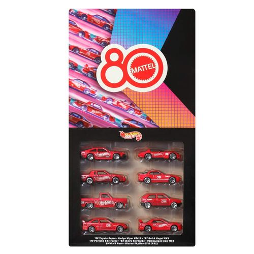 Hot Wheels Mattel 80 Aniversario - 8 Uds