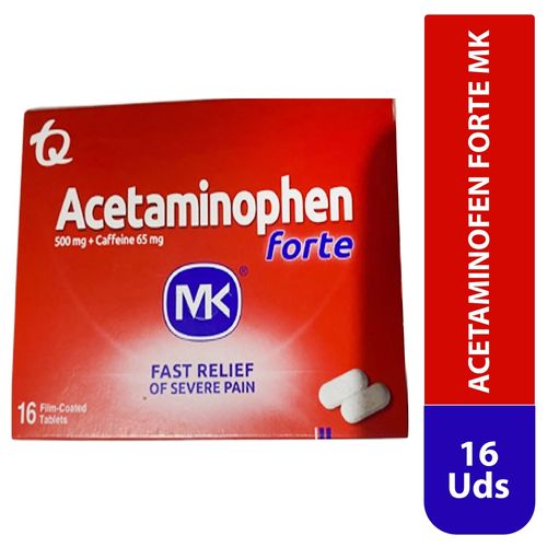 Acetaminofen Forte Mk 16 Tabletas Ea