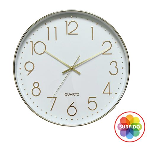 Ms Reloj Pared 40Cm Blanco