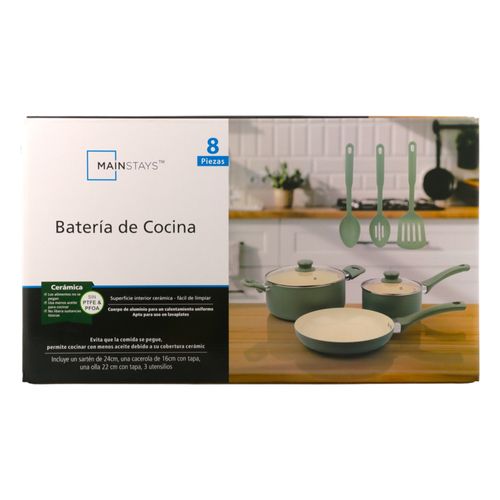 Bateria De Cocina 8 Piezas Mainstays