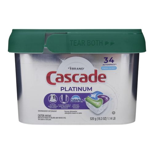 Detergente lava platos Cascade Platinum Fresh - 520 g