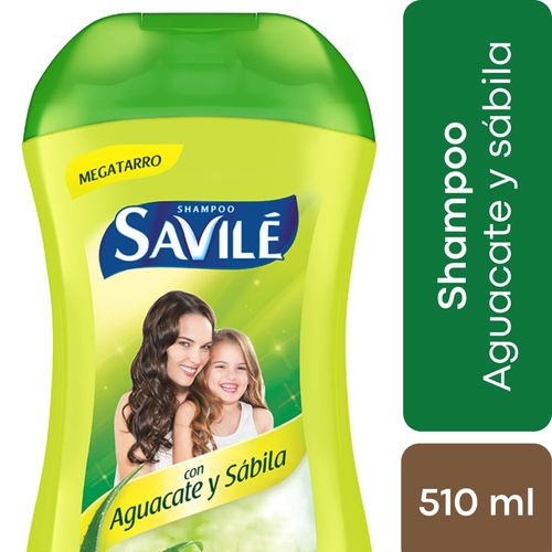 Shampoo Savilé Aguacate y Sábila en Líquido - 510 ml