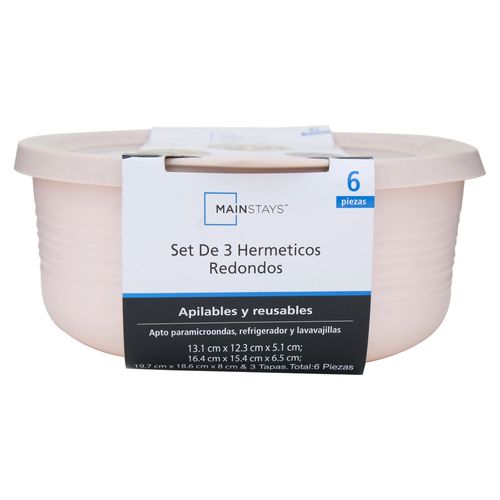 Set De 3 Hermeticos Redondos