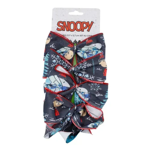 Moñas Snoopy Pequeñas 12 x 12 cm - 4 Uds