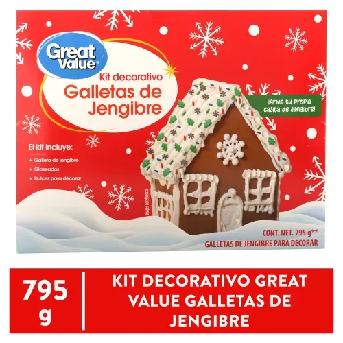 Galletas Dulces Great Value Casa Jengibre Great Value Navidad - 795 g