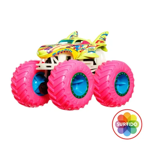 Vehículo de Juguete Hot Wheels Monster Trucks Auto Sorpresa Glow in The Dark Escala 1:64 Surtido
