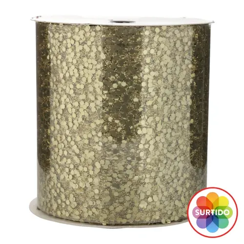 Listón Holiday Time Brillante - 11 cm x 5m