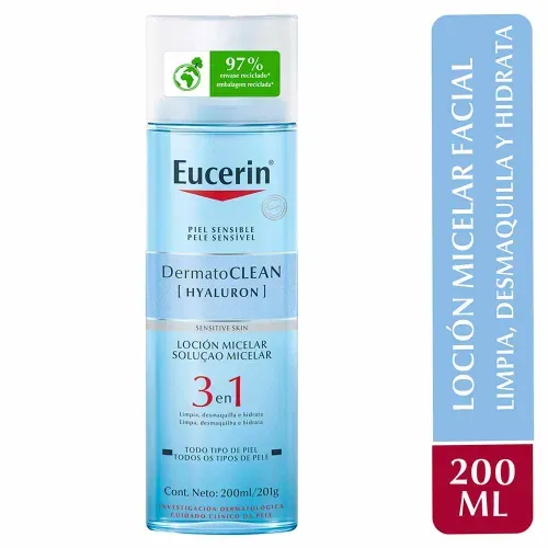 Loción Eucerin Micelar 3en1 DermatoClean Hyaluron - 200 ml
