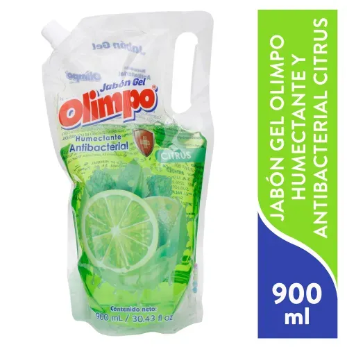 Jabón gel Olimpo humectante y antibacterial citrus - 900 ml