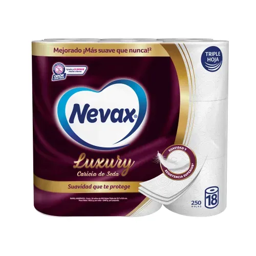 Papel Higiénico Nevax Luxury Triple Hoja - 18 rollos