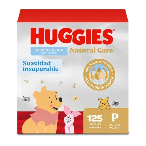 Pañales Huggies Natural Care 1/P - 125 Unidades