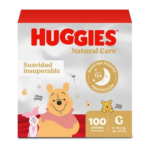 Pañales Huggies Natural Care 3/G - 100 Unidades