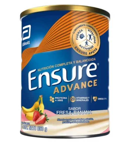 Fórmula Nutricional Ensure® Advance Fresa Y Banana - 850 g