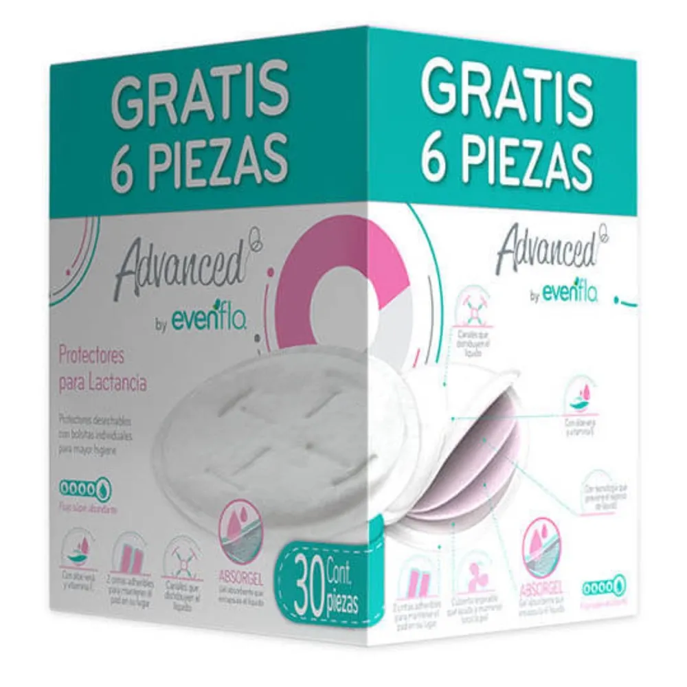 pads-advanced-evenflo-de-lactancias-30-uds-7501027567062