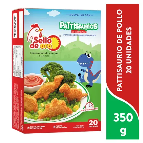 Pattisaurio Sello De Oro Pollo 20 Unidades - 350 g