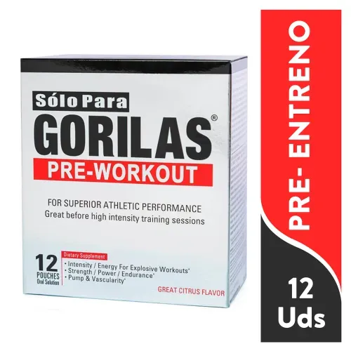 Preworkout Solo Para Gorilas 12 Sobre Unidad