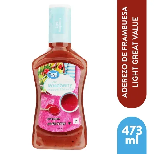 Aderezo Great Value De Frambuesa Light - 473 ml