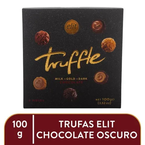 Chocolate Elit Negro Trufa Rellena de Sabores Surtidos 9 Piezas - 100 g