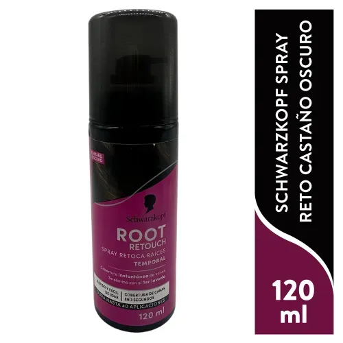 Spray para la raíz Schwarzkopf color castaño oscuro -120 ml