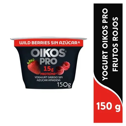 Yogurt Oikos Pro Solido Fru Rojos 150g