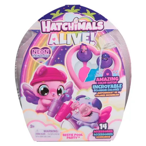 Juguetes Hatchimals Alive bestie pool party