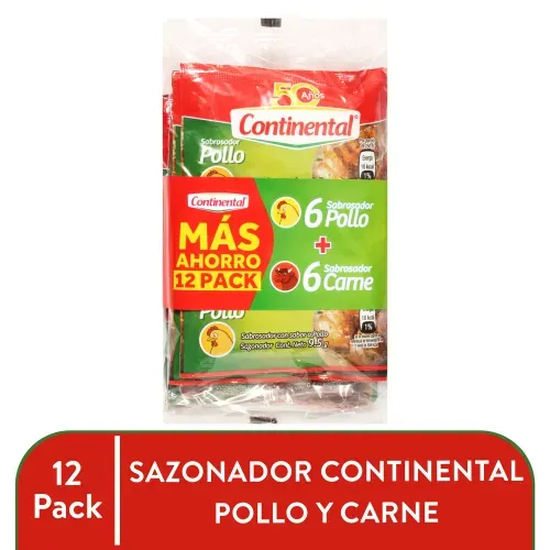12 pack Consomé Continental Pollo Carne - 114 g