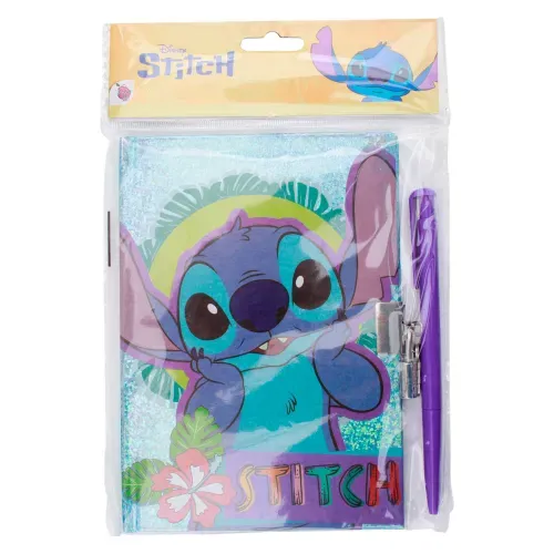 Bt Diario Con Pluma Y Candado Stitch