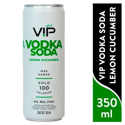Bebida alcohólica Vip Vodka Soda Lemon Cucumber - 355 ml