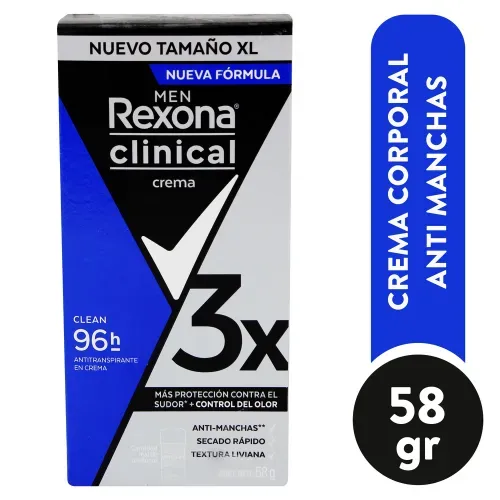 Desodorante Rexona Clinical Cream Clean Barra - 58 g