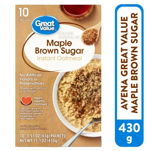 Avena Great Value Maple Brownsugar 430gr
