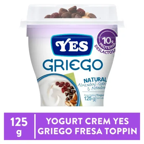 Yogurt Cremo Yes Griego Nat Topping 125g