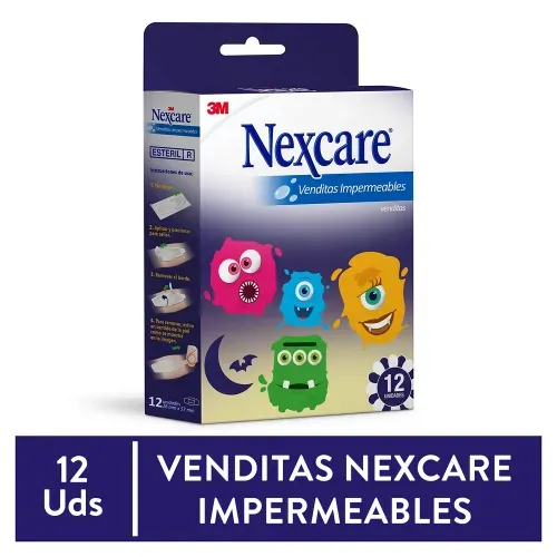 Band Nexcare Monsters Impermea 12 Unidad