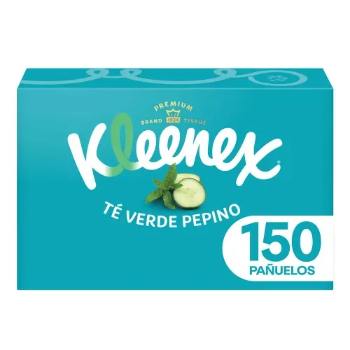Pañuelos Faciales Kleenex Aromas Té Verde & Pepino - 150 Unidades