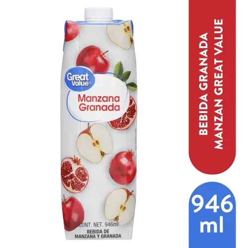Bebida Great Value sabor granada manzana - 1000 ml